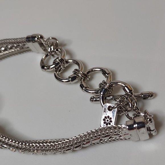 Cute Silver Tone Bracelet Or Anklet Just Under 9 Inches - Picture 8 of 13